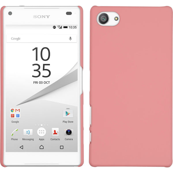 Hardcase für Sony Xperia Z5 Compact gummiert rosa