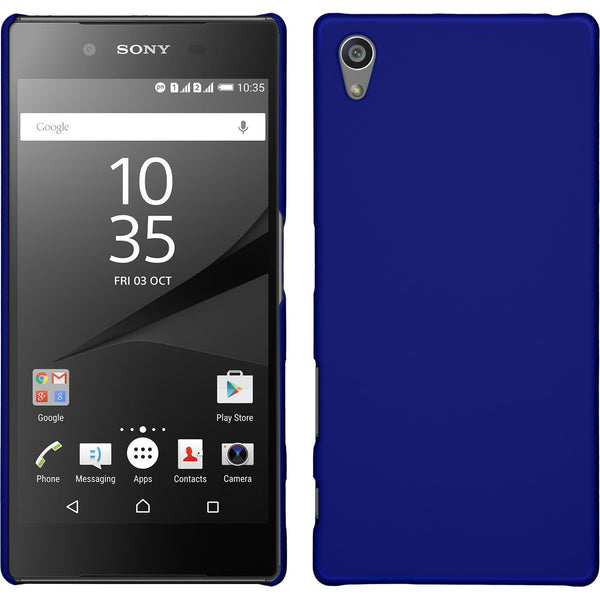 Hardcase für Sony Xperia Z5 gummiert blau