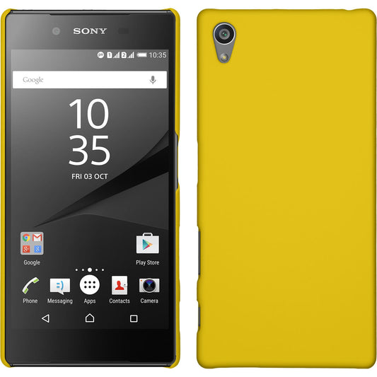 Hardcase für Sony Xperia Z5 gummiert gelb