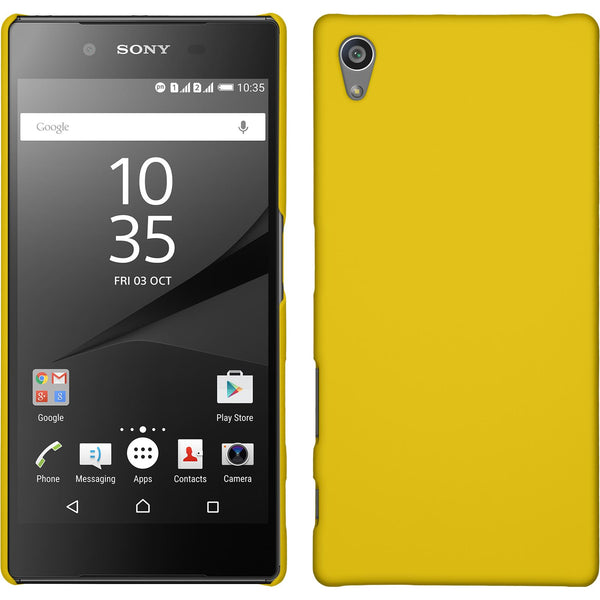Hardcase für Sony Xperia Z5 gummiert gelb