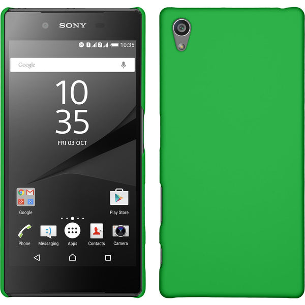 Hardcase für Sony Xperia Z5 gummiert grün