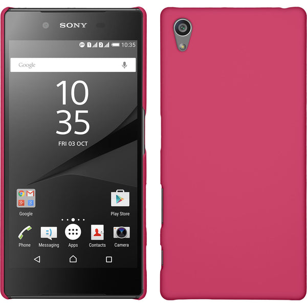 Hardcase für Sony Xperia Z5 gummiert pink