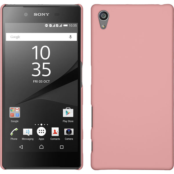 Hardcase für Sony Xperia Z5 gummiert rosa