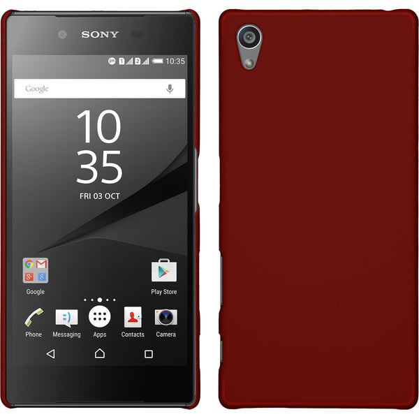 Hardcase für Sony Xperia Z5 gummiert rot