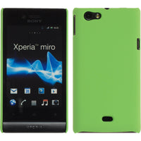 Hardcase für Sony Xperia miro gummiert grün