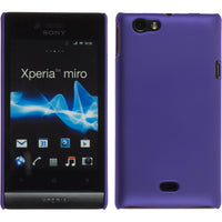 Hardcase für Sony Xperia miro gummiert lila