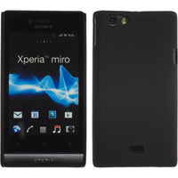Hardcase für Sony Xperia miro gummiert schwarz