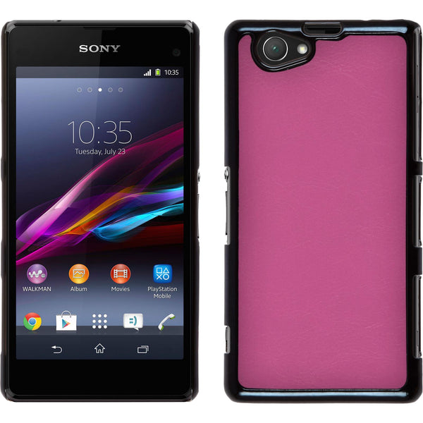 Hardcase für Sony Xperia Z1 Compact Lederoptik pink