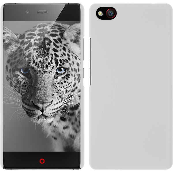 Hardcase für ZTE Nubia Z9 Max gummiert weiﬂ