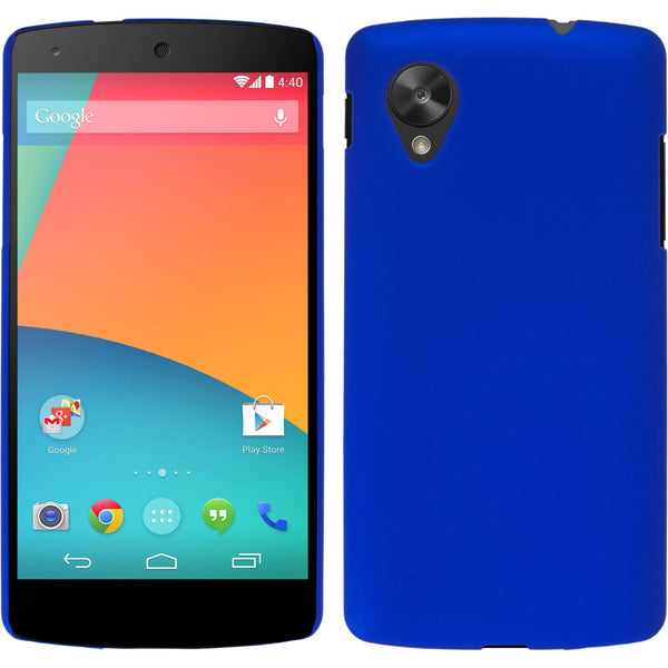 Hardcase für Google Nexus 5 gummiert blau