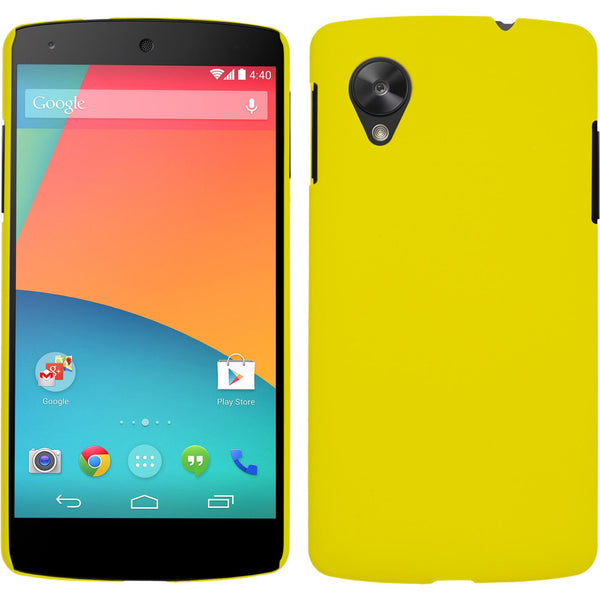 Hardcase für Google Nexus 5 gummiert gelb