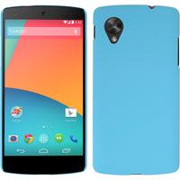 Hardcase für Google Nexus 5 gummiert hellblau