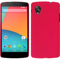 Hardcase für Google Nexus 5 gummiert pink