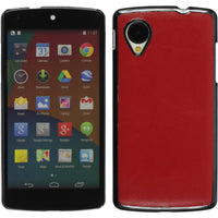 Hardcase für Google Nexus 5 Lederoptik rot