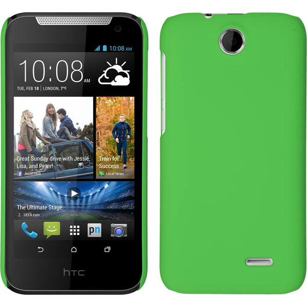 Hardcase für HTC Desire 310 gummiert grün