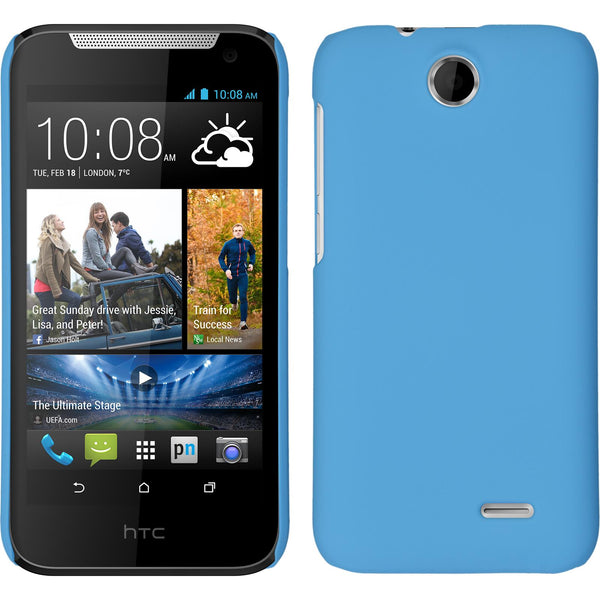 Hardcase für HTC Desire 310 gummiert hellblau