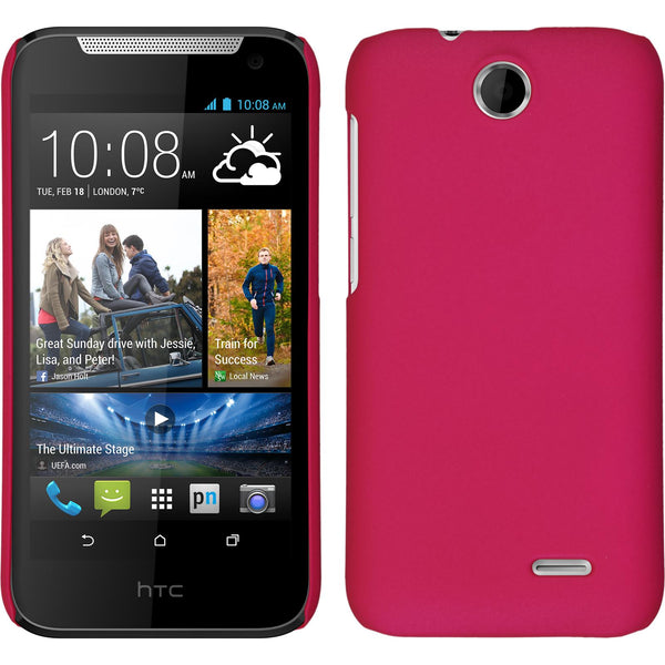 Hardcase für HTC Desire 310 gummiert pink