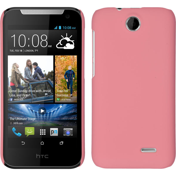 Hardcase für HTC Desire 310 gummiert rosa