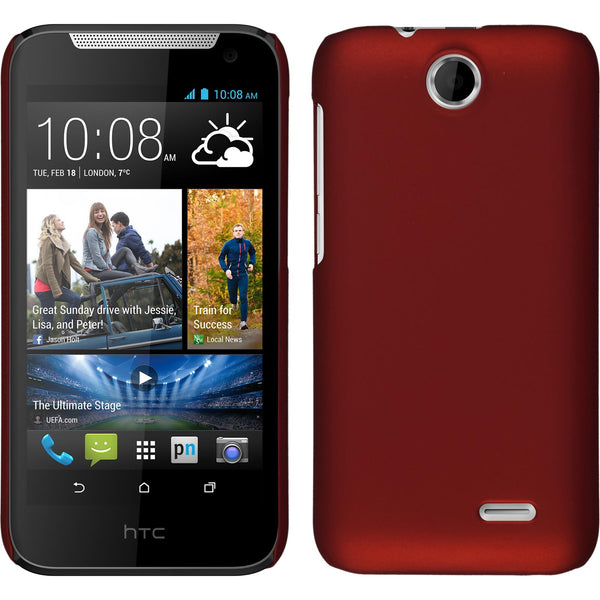 Hardcase für HTC Desire 310 gummiert rot