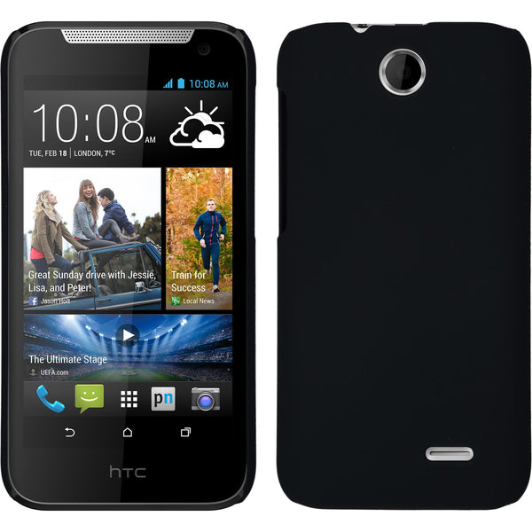 Hardcase für HTC Desire 310 gummiert schwarz