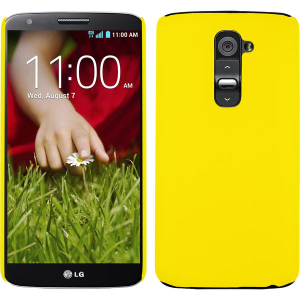 Hardcase für LG G2 gummiert gelb