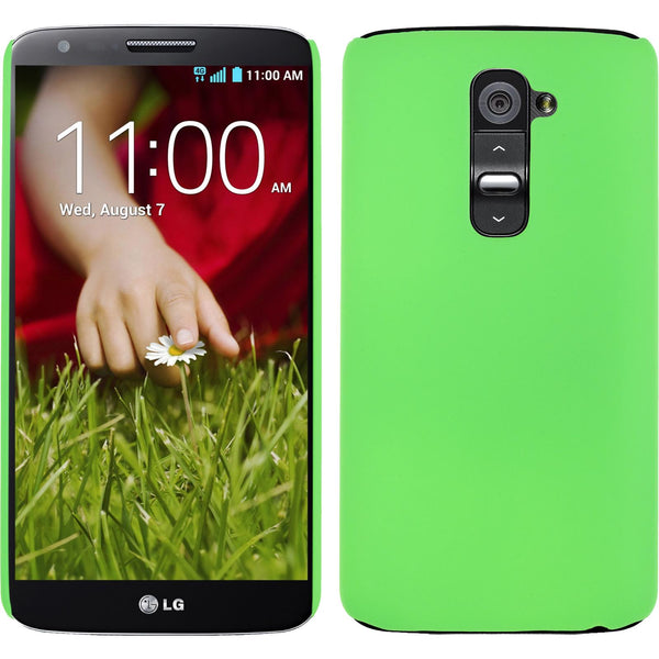 Hardcase für LG G2 gummiert grün