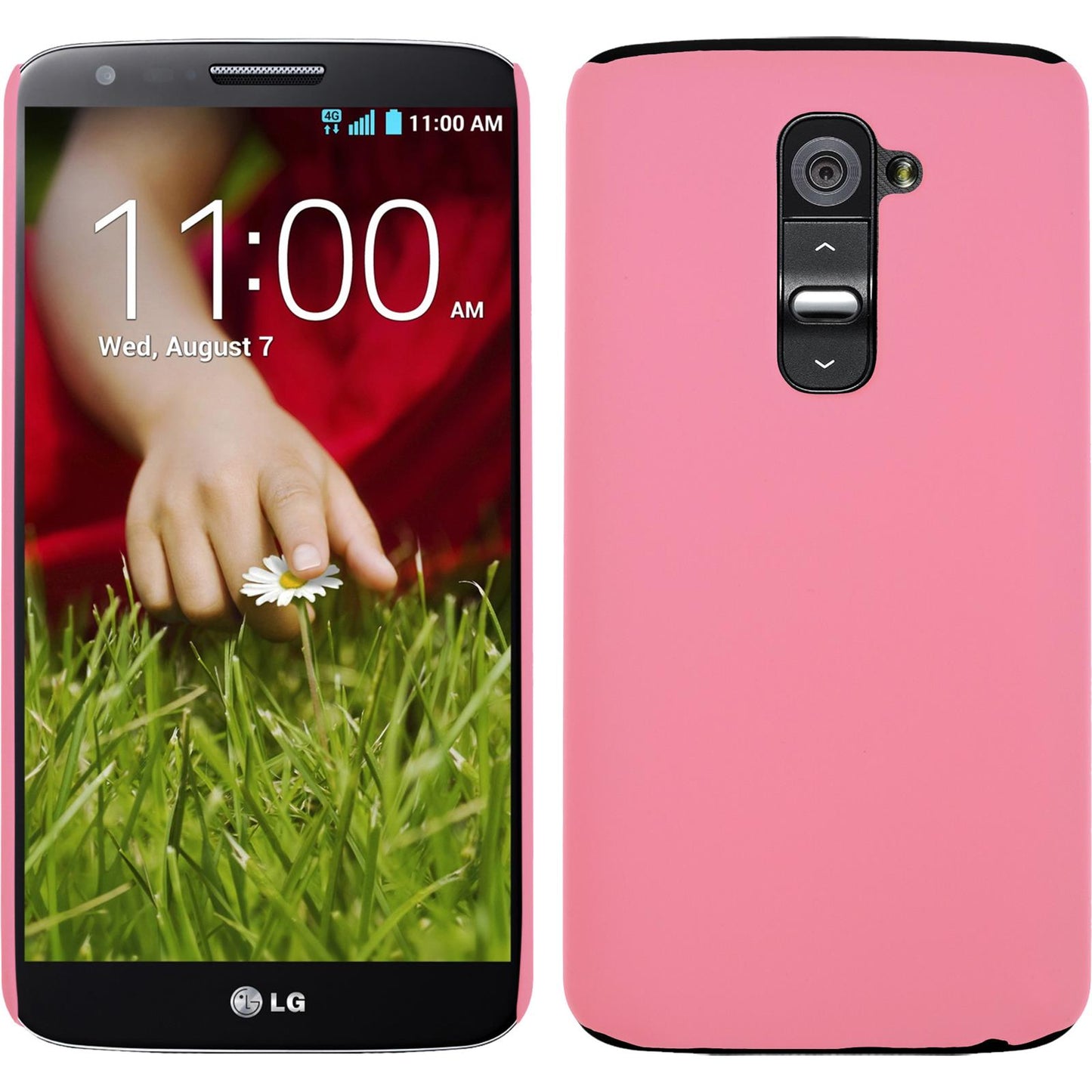 Hardcase für LG G2 gummiert rosa