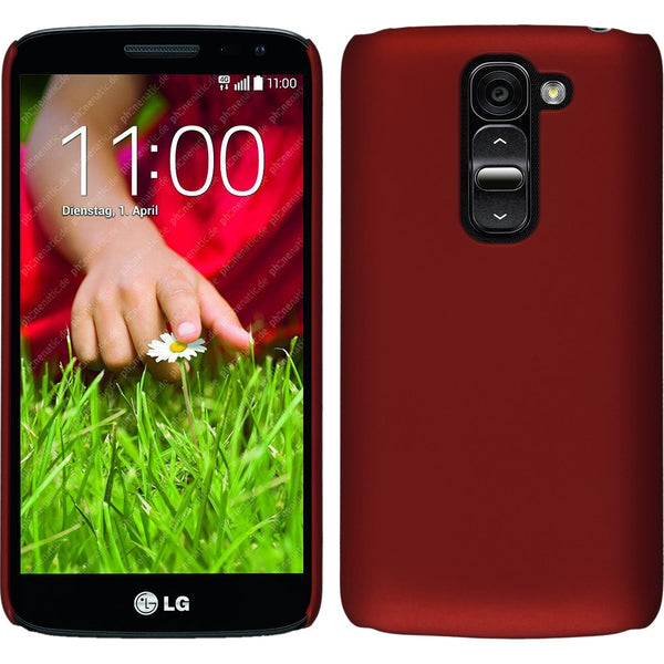 Hardcase für LG G2 mini gummiert rot