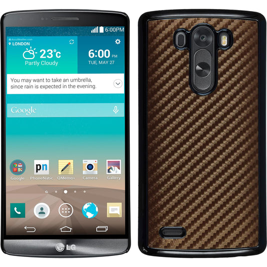 Hardcase für LG G3 Carbonoptik bronze