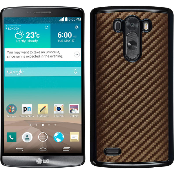 Hardcase für LG G3 Carbonoptik bronze