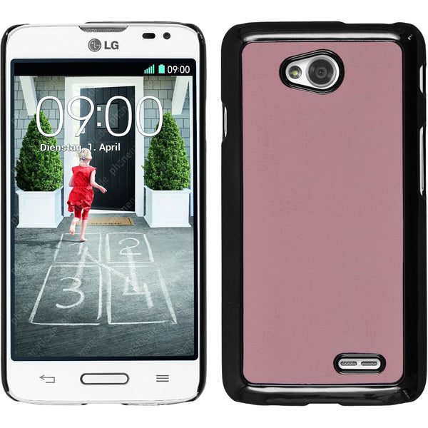 Hardcase für LG L70 Lederoptik rosa