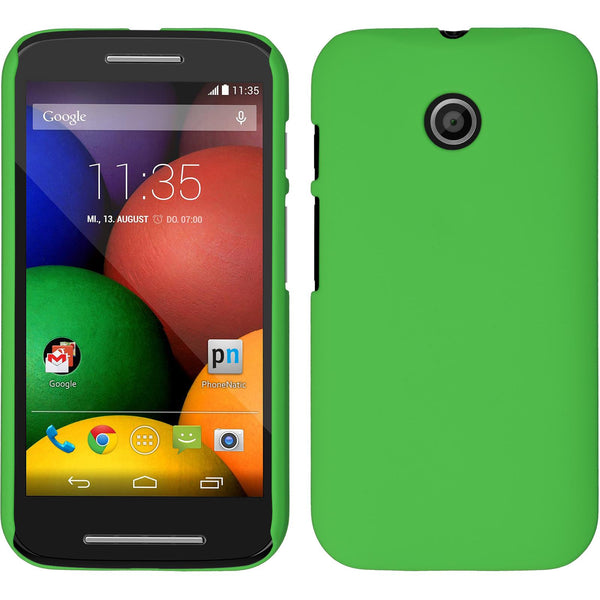 Hardcase für Motorola Moto E gummiert grün