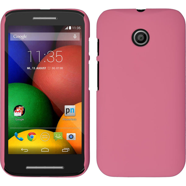 Hardcase für Motorola Moto E gummiert rosa