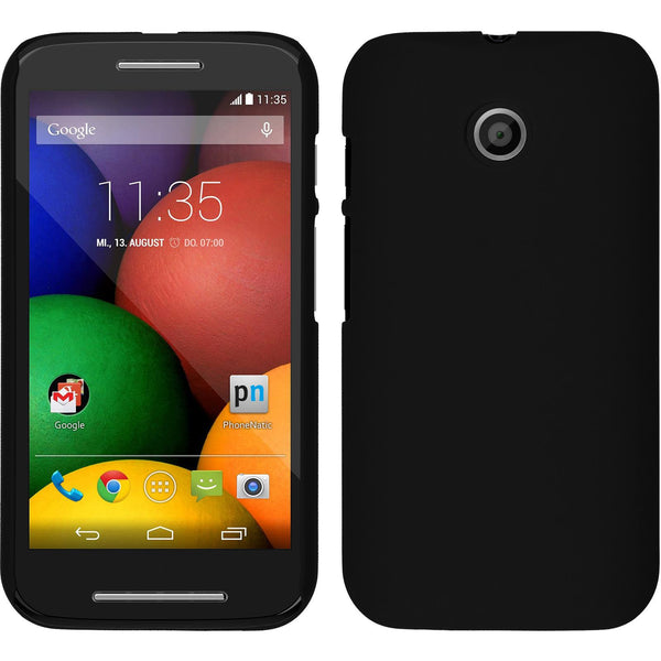 Hardcase für Motorola Moto E gummiert schwarz