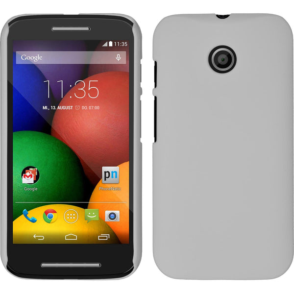Hardcase für Motorola Moto E gummiert weiß