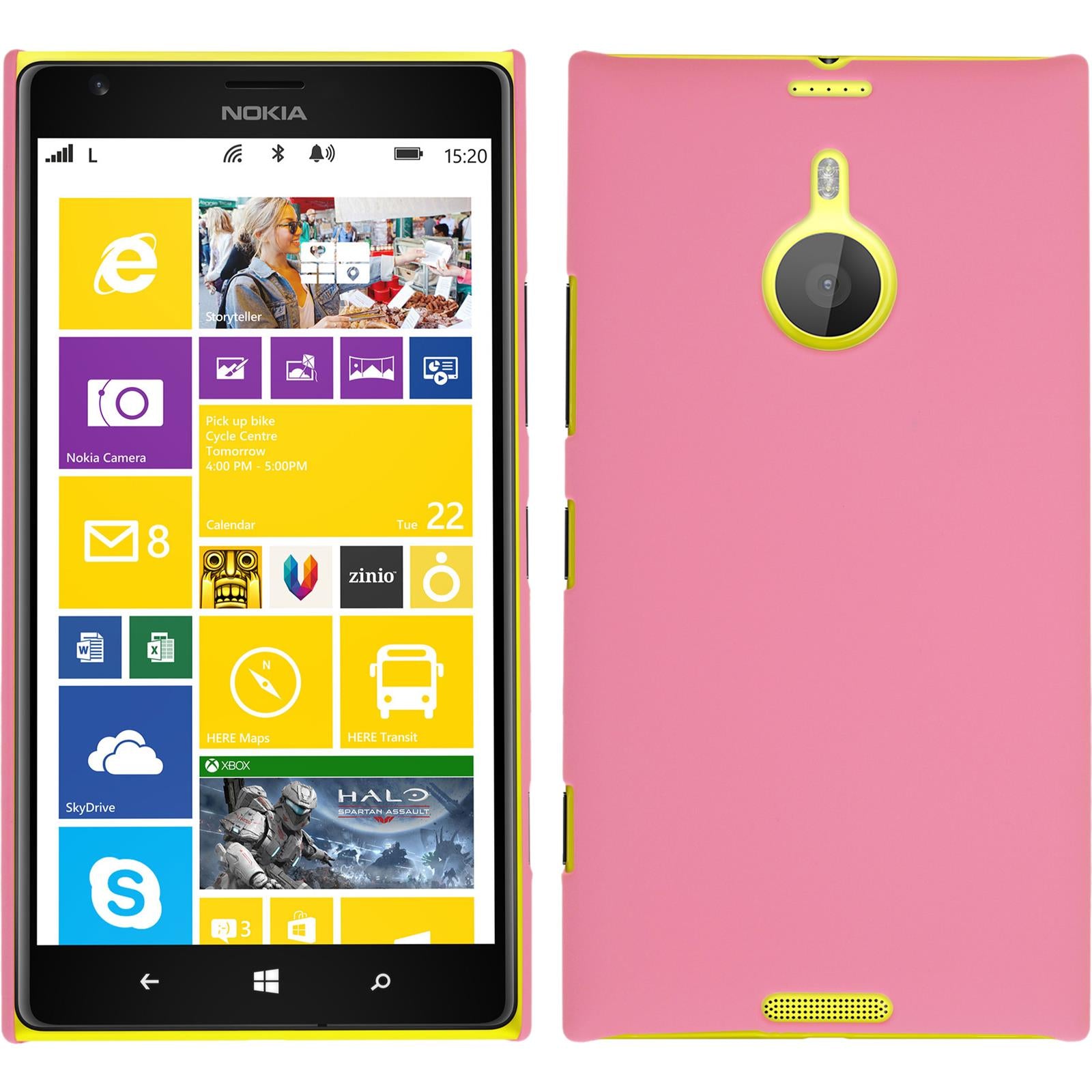 Hardcase für  Nokia Lumia 1520 gummiert rosa