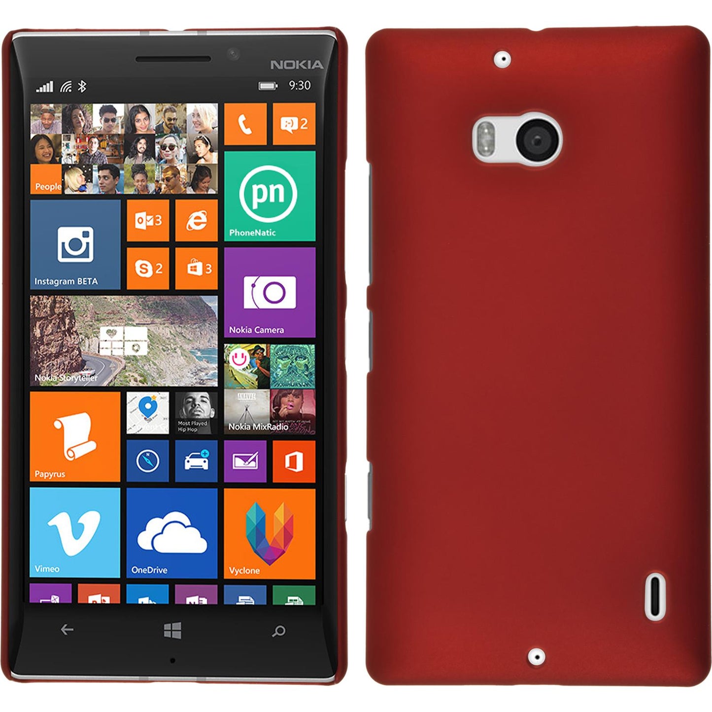 Hardcase für  Nokia Lumia 930 gummiert rot