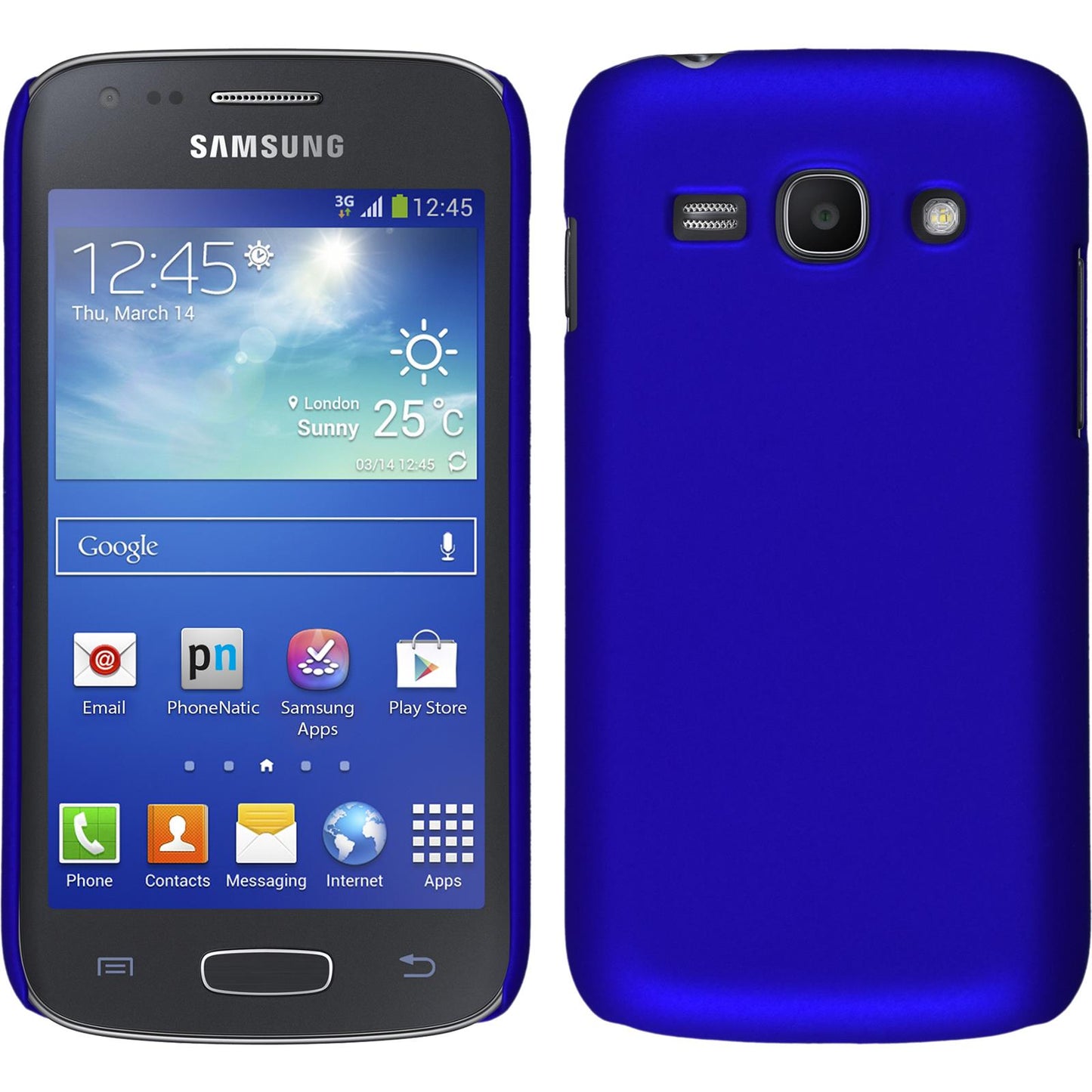 Hardcase für Samsung Galaxy Ace 3 gummiert blau