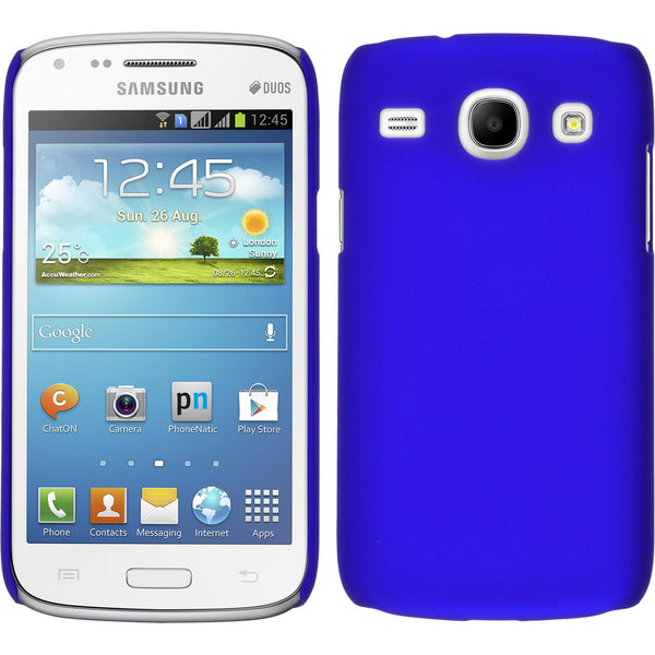 Hardcase für Samsung Galaxy Core gummiert blau