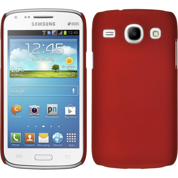 Hardcase für Samsung Galaxy Core gummiert rot