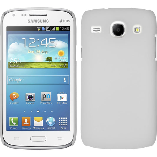 Hardcase für Samsung Galaxy Core gummiert weiß