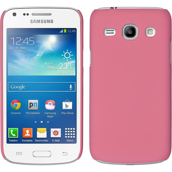 Hardcase für Samsung Galaxy Core Plus gummiert rosa