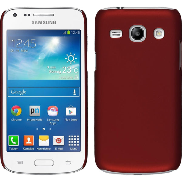 Hardcase für Samsung Galaxy Core Plus gummiert rot
