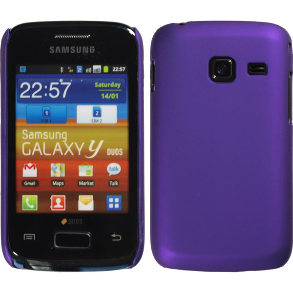 Hardcase für Samsung Galaxy Y Duos gummiert lila