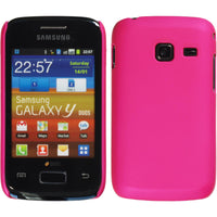 Hardcase für Samsung Galaxy Y Duos gummiert pink