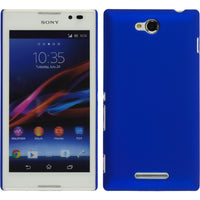 Hardcase für Sony Xperia C gummiert blau