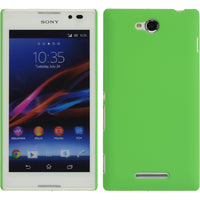 Hardcase für Sony Xperia C gummiert grün