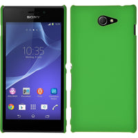 Hardcase für Sony Xperia M2 gummiert grün