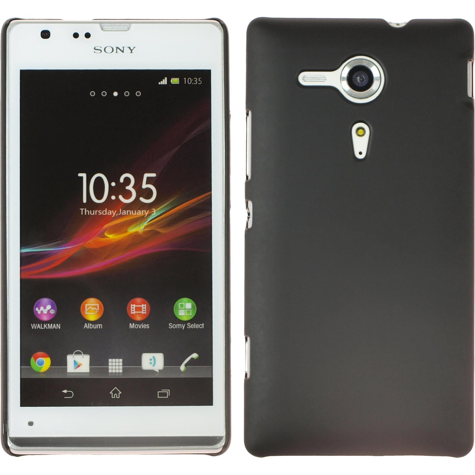 Hardcase für Sony Xperia SP gummiert schwarz