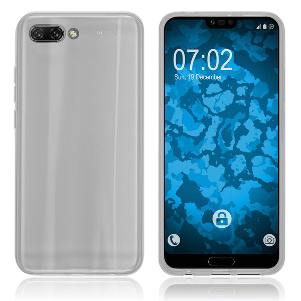 PhoneNatic Case kompatibel mit Huawei Honor 10 - Crystal Clear Silikon Hülle transparent Cover